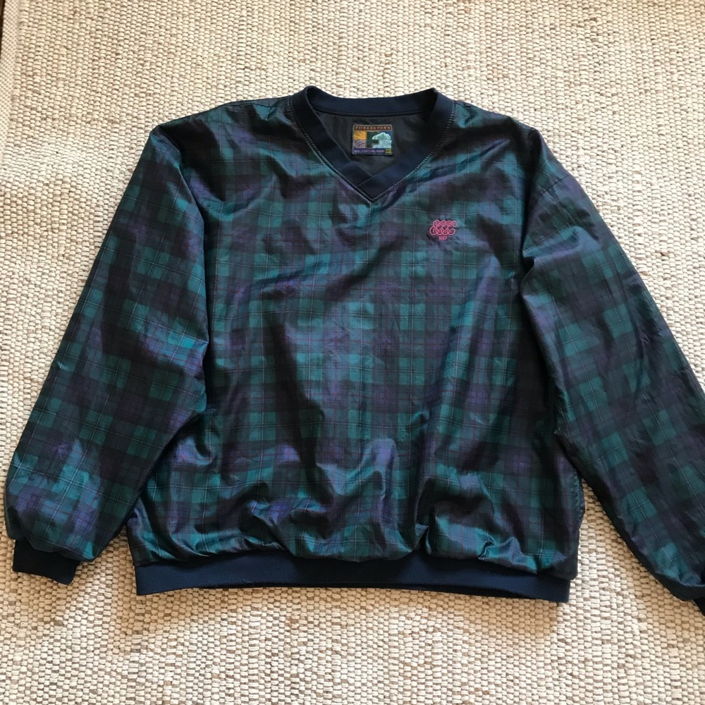 Men’s nylon plaid windbreaker